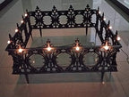 Jumbl Decorative Solar Wrought Iron Metal Look Garden Border Fence (4 Pieces) - Image 3