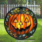 Jack-o'-Lantern Tiffany Style Acrylic Suncatcher by AVAGAN