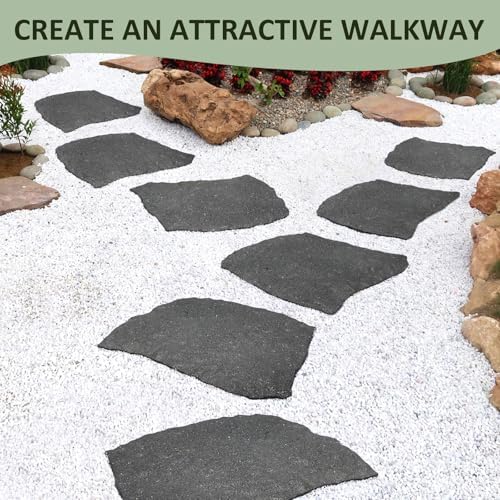Sekcen 3 Pack Rubber Stepping Stones Outdoor Garden Rubber Pavers Pathway Walkway Paving Stones - Image 4
