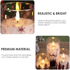 Eywamage Red Buffalo Plaid Christmas Flameless Pillar Candles with Remote - Image 4