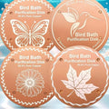OICEME Bird Bath Purification Disc Pure Copper Outside Birdbath Solar Power Water Backyard Winter Humming Cleaner Solar Power Pedestal Fountain Bowl Metal Warmer Gift Accessories by OICEME