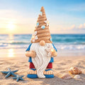 Solar Beach Gnome Statue: Nautical Figurine with Starfish Light by welcometoAcgarten