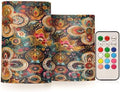 Vintage Bohemian Flowers Paisley Flameless Flickering Candles with Timer Waterproof Electronic Lights Battery Operated Led for Party (prop2) 2-Piecing Set by Unknown