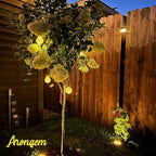 Solar Hanging Lanterns Outdoor: 12 Pack Cracked Glass Ball Lights with Clip - Waterproof Warm White Fairy Globe Lighting Yard Tree Ornaments - Gardening Gifts for Mom Grandma - Image 2