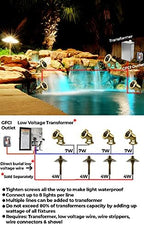 Underwater Light 172 - Solid Brass Underwater Pond Lights LED Submersible Waterfall Pool Pond Fountain Lighting Long Lasting IP 68 Waterproof Lighting with Connectors (No Bulb) - Image 6