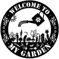 MeMate Garden Signs, Metal Garden Sign Outdoor Decor, Welcome To My Garden Metal Signs, Garden Plaques for Women Mom Grandma Nana, Rustic Decorations for Potting Shed, She Shed by MeMate