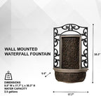 XBrand 30.31 in. H Stone and Black Polyresin Metal Wall-Mounted Waterfall Fountain with Pump for Indoor Outdoor Home, Patio and Garden Art Centerpiece - Image 5