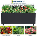 GarveeLife Metal Planter Box with Trellis and Wheels 71"x47"x16" - Image 5