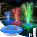 Floating Pool Fountain with Lights Show, 9 Pool Light Modes and 3 Fountain Modes with Remote for Inground Above Ground Pool, Upgraded Rechargeable Pool Fountains with Anchor-1 PC by JEMULICEpoolaccessories