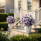 2 Pack Artificial Morning Glory Flowers for Outdoor Decor - Image 2