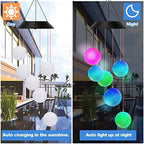Solar Wind Chimes Color Changing,Crystal Ball Wind Chimes,Solar Powered Wind Chimes for Outside,LED Mobile Hanging Wind Chime,Outdoor Waterproof Wind Bell Light for Patio Yard Garden Home Decoration - Image 3