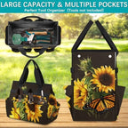 Butterfly Sunflower Funny Garden Tool Bag Waterproof Gardening Tool Storage Bag with Handle & 10 Pockets Gardening Tote Bag for Women Garden Tool Organizer - Image 4