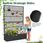 Metal Planter Box with Trellis 47" L x 16" W x 72" H - Image 4
