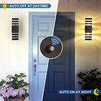 2PK Dusk to Dawn Sensor Outdoor Wall Lights Up Down Porch Lights Modern Exterior Light Fixtures Photocell Waterproof Black Aluminum Housing for Front Porch, Patio, Garage (Use Two E26 Bulbs) - Image 2