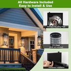 Extra Large 24 Inch Outdoor Wall Lights, Dusk to Dawn Sensor, Black, 2-Pack - Image 6