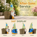 Solar Gnome Garden Decor Statue,Planter Pot for Succulents - Image 4