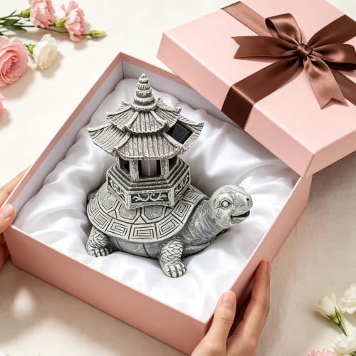 Solar Garden Turtle Statue, Outdoor Light Decoration Gift for Women Mom Dad - Image 6