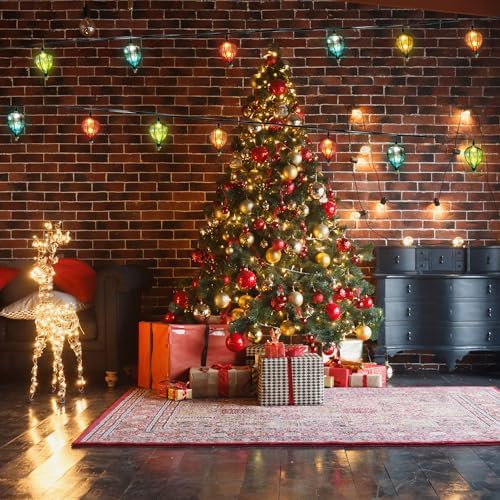 7 Pcs of 11FT Multicolor String Lights with 10 Bulbs, UL Listed Connectable Waterproof Decorative LED Lights Hanging for Backyard Patio, Indoor/Outdoor for Christmas Wedding Party Festival Lighting - Image 6