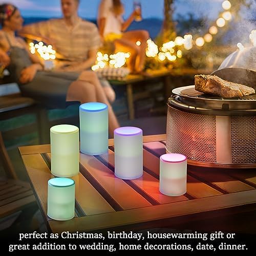 YETTASBIN Sage Green Color Flameless Candles with Remote Control and Timer, Adjustable Brightness Long Lasting Battery Operated LED Pillar Candles for Indoor Outdoor Party Holiday Home Decor, 2 Pack - Image 7