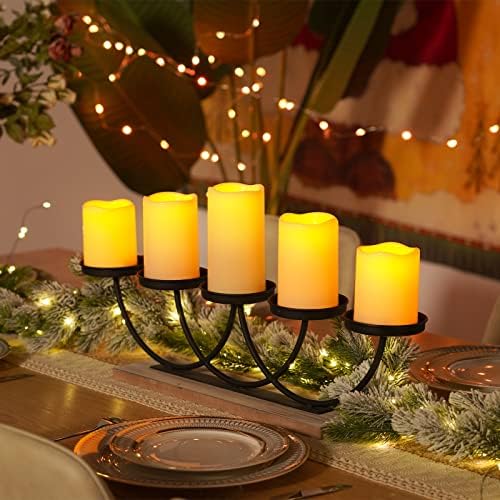 Homemory Outdoor Waterproof Flameless LED Candles with Remote Timer, 5 Pack - Image 2