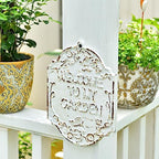 Sungmor Rustic Cast Iron "Welcome To My Garden" Sign Outdoor Hanging Plaque - Image 5
