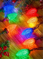 Solar Christmas Lights Outdoor, 50 LED C9 String Lights, Timer & 8 Modes - Image 6