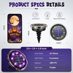 SOLPEX Halloween Solar Lights Outdoor, Halloween Decorations 10 Pack Purple - Image 4