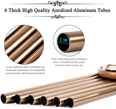 Suntimber Large Wind Chimes for Outside Deep Tone (Bronze, 42") - Image 5