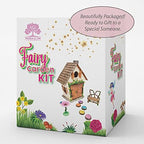 Meadow & Oak Fairy Garden House Kit - Complete with Fairy Garden Accessories, Butterly Seat, Bird Bath, Stepping Stones, Magnetic Door Closure for Indoor/Outdoor Fairy House - Image 5
