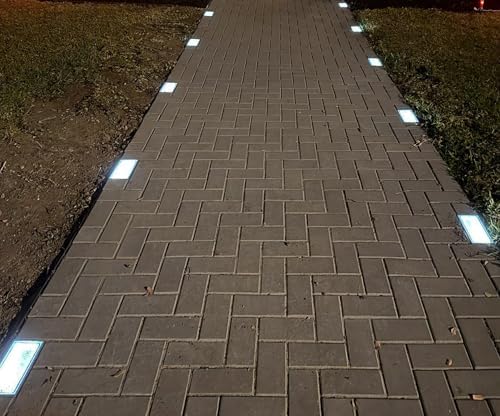 Drart Solar Paver Lights 4x8 Inch, IP67 Waterproof Recessed Brick Pathway Lighting Outdoor for Driveway, Walkways, Patio, Garden, Pavers, Yard (2700K/4500K/6000K, 2 Pack) - Image 6