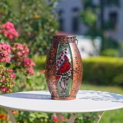 STARSOUL Solar Lantern Outdoor Waterproof, Hanging Solar Lantern for Patio Garden Yard Decor, Cardinal Memorial Gifts for Loss of Love one, Bereavement Sympathy Gift - Image 5