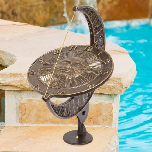 Whitehall Products Sun and Moon Sundial, French Bronze - Image 5