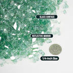 Skyflame 10LB Fire Pit Glass, 1/4-Inch Light Green Tempered Fireglass - Image 3