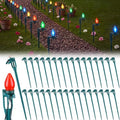 Suzile 50 Pcs Christmas Plastic Light Stakes 15'' Tall Xmas Yard Stakes by Suzile