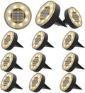 Joomer 12 Pack 3.4inch Solar Ground Lights Outdoor Waterproof, Warm White by Joomer