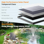 Antfraer 25W Solar Pond Pump with Filter Box, Outdoor Solar Pond Filter Fountain Kit for Garden Pond Waterfall, Includes Adjustable Nozzles, Tubing & Filtration Media - Image 6