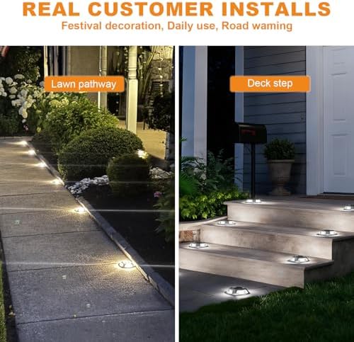 VOLISUN Solar Driveway Marker Lights Dock Marine Led Deck Outdoor 4 Pack - Image 7