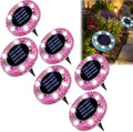 2026 Upgraded Solar Outdoor Mosaic Disk Lights, Mosaic Solar Disk Light, Outdoor Waterproof Mosaic Solar Ground Lights, for Walkway, Patio & Lawn, Decorative Driveway Lamps (Purple*6) by Unknown