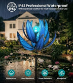 Large Wind Spinners Outdoor, Metal Lotus Yard Decorations Outdoor - Image 4