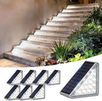 JEJOT 8 Pack Solar Step Lights Outdoor Waterproof, Solar Stair Lights,Gray by JEJOT
