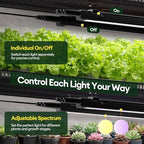 Maygrove Grow Lights for Indoor Plants, Tunable Spectrum 1FT LED Growing Lamp 28W (4 x 7W), T5 Grow Light Strip for Seed Starting, Vegetables, Linkable, Black, 4-Pack - Image 5