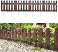ShopLaLa Landscape Edging (Total 5.5ft Length) Wooden Animal Barrier Fence by ShopLaLa