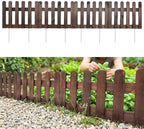 ShopLaLa Landscape Edging (Total 5.5ft Length) Wooden Animal Barrier Fence by ShopLaLa