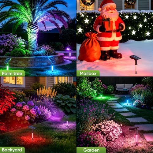 Solar Spot Lights Outdoor, RGB Landscape Spotlight 2 Pack - Image 6