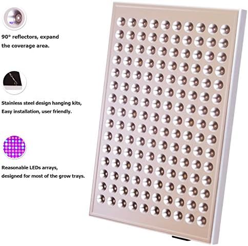 Diboys LED Grow Light for Indoor Plants, 45W Plant Lights Full Spectrum Panel Grow Light for Seedlings, Succulents, Micro Greens, Vegetable and Flower, 2 Pack - Image 6