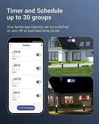 DEWENWILS 300W Smart Low Voltage Transformer, Compatible with Alexa and Google Home, 120V AC to 12V AC for LED Landscape Lights, Outdoor Lighting, ETL Listed, Waterproof, Schedule and Timer - Image 3
