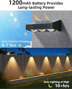 JOFIOS Solar Fence Lights Outdoor with Remote, 8 Pack, 9 Fixed Colors ＆ Color Changing Fence Lights Solar Powered Waterproof IP65 Dusk-to-Dawn LED Deck Lighting for Patio, Railing - Image 4