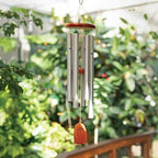Woodstock Wind Chimes Original Amazing Grace Chime, Memorial Chimes for Outside, Outdoor Decor for Patio, Porch, Garden, Sympathy Chime, Silver, 24" - Image 2