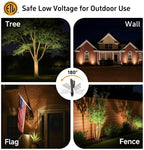 Gardenreet LED Spot Light Outdoor - Die-Cast Brass 12V Uplighting Waterproof, Low Voltage Landscape Lights Metal, Bronze for Fence Fountain with Bright White MR16 Replaceable Bulbs (12 Pack) - Image 5