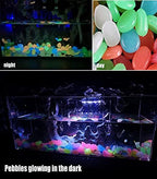 Glowing Stone 200PCS Pebbles Glowing in The Dark Aquarium Colored Light Rock, Fairy Garden Walkway Decoration Luminous Stone (Color : Primary Color) - Image 4